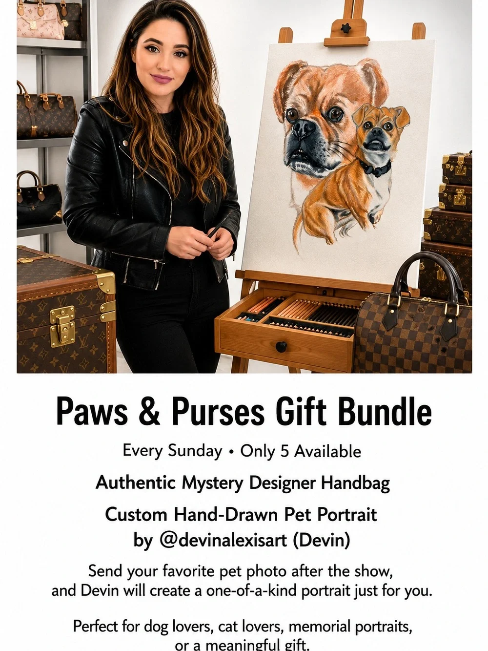 Paws & Purses Gift Bundle by @devinalexisart & @caudullo123